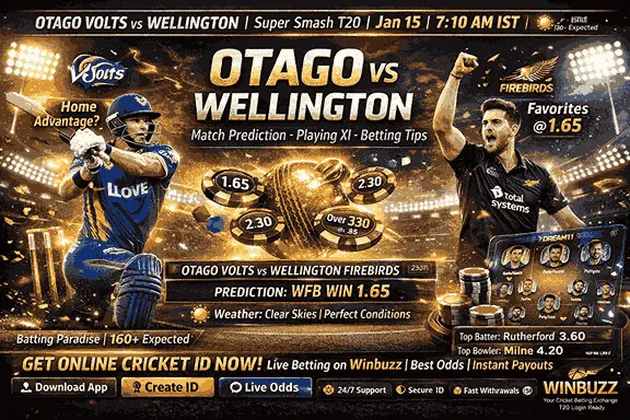 Otago Volts vs Wellington Firebirds
