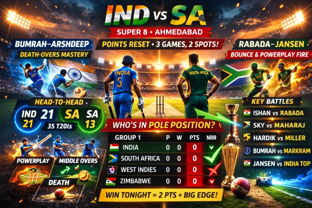IND vs SA: Head-to-head