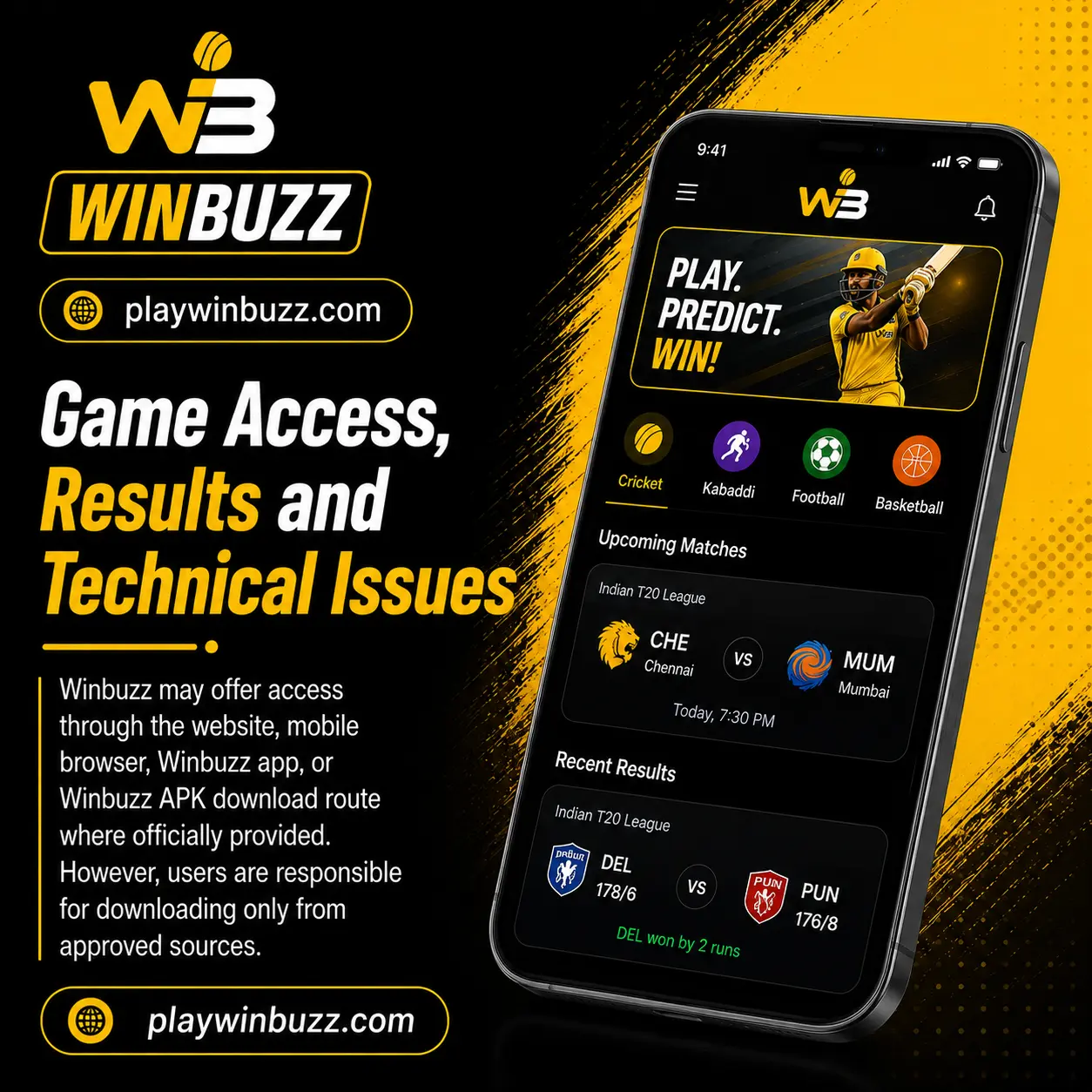 Game Access, Results and Technical Issues